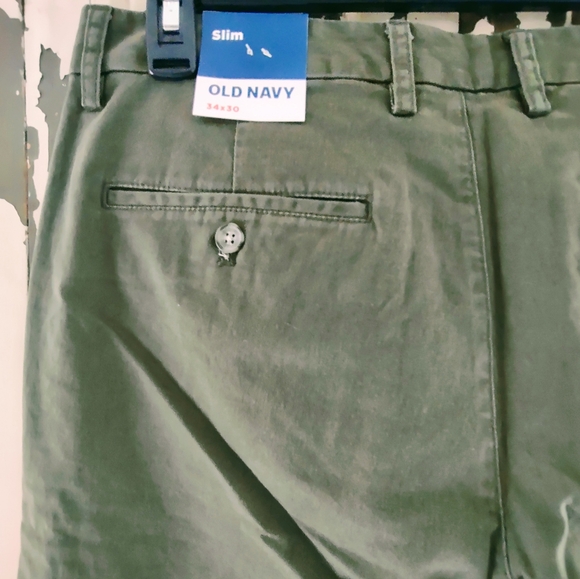 NWT $39.99 34x30 SLIM GREEN CHINOS - Picture 4 of 7